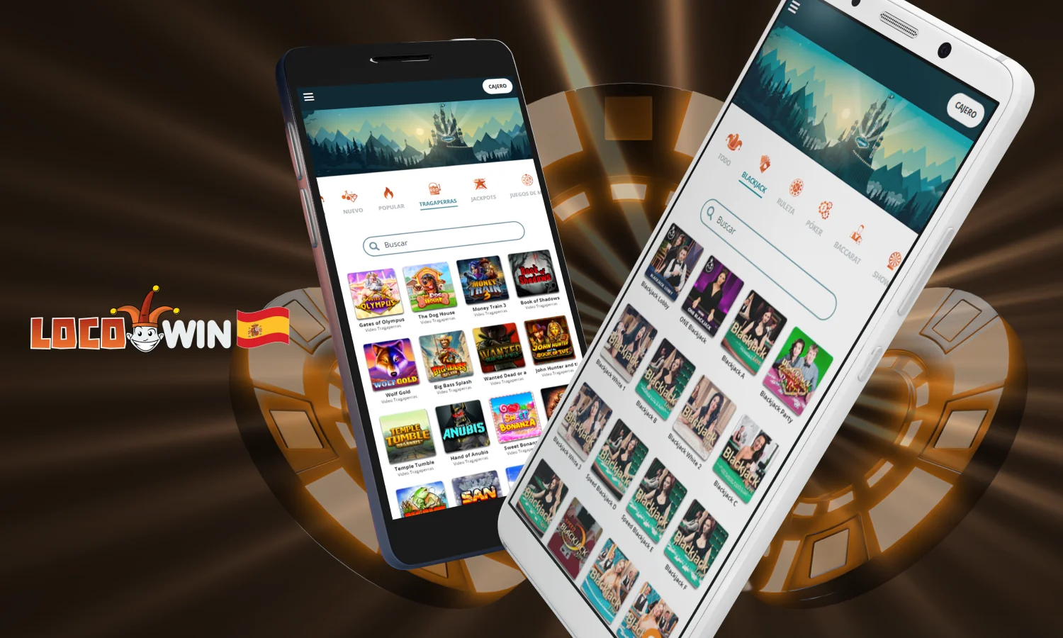 Versión para navegador y app para móvil de Locowin Casino