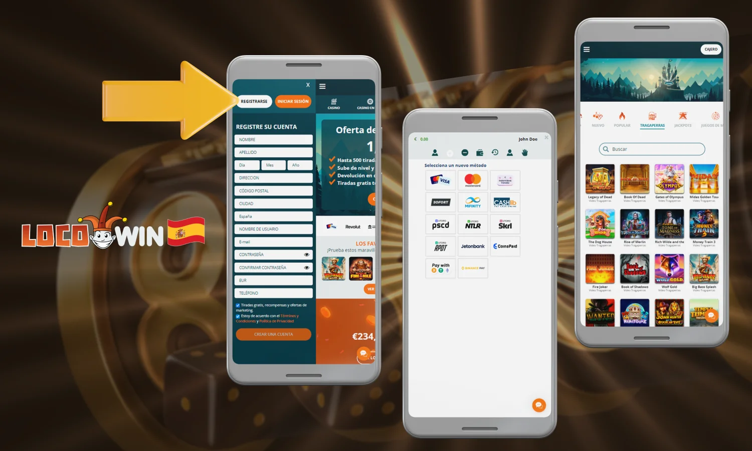 Instrucciones rápidas para conseguir tiradas gratis en Locowin