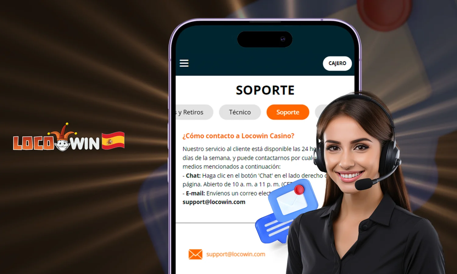Locowin: asistencia móvil para jugadores españoles
